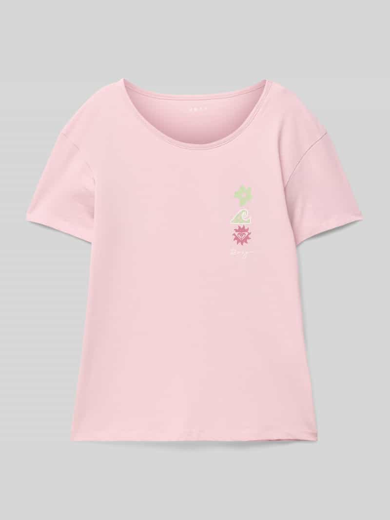 Roxy T-shirt met labelprint model 'DAY AND NIGHT'