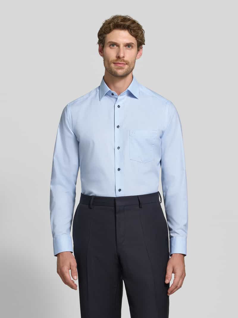 Olymp Luxor modern fit overhemd lichtblauw blauw, foto 4