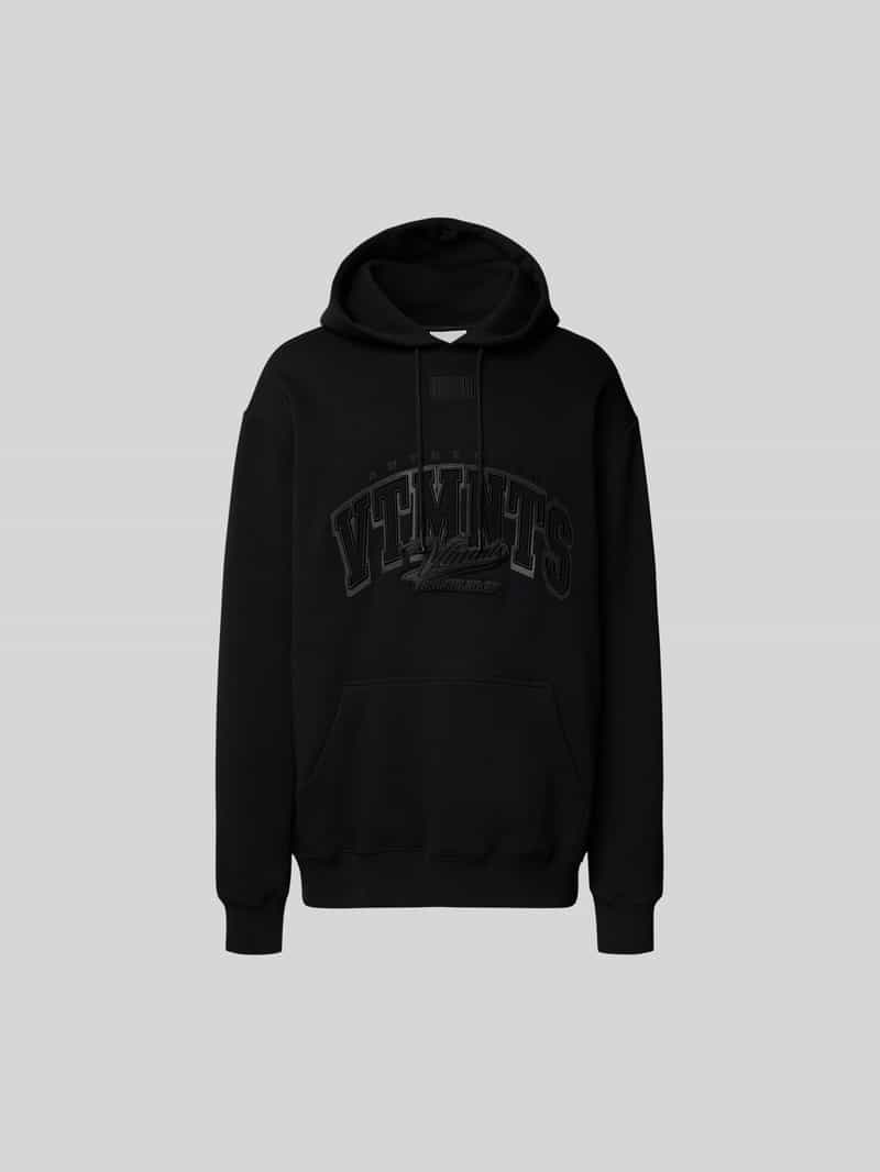hoodie met labelstitching