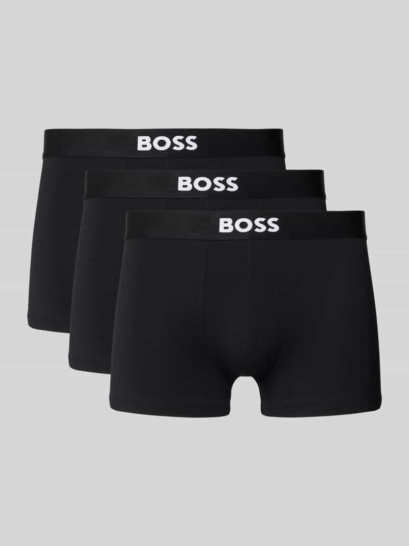 Boss Boxershort met elastische band met logo in een set van 3 stuks model 'ONE'
