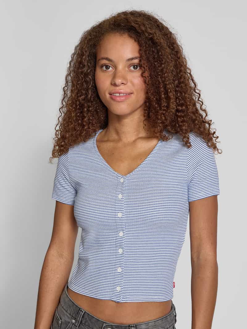 Levi's T-shirt met doorknoopsluiting model 'MUSE'