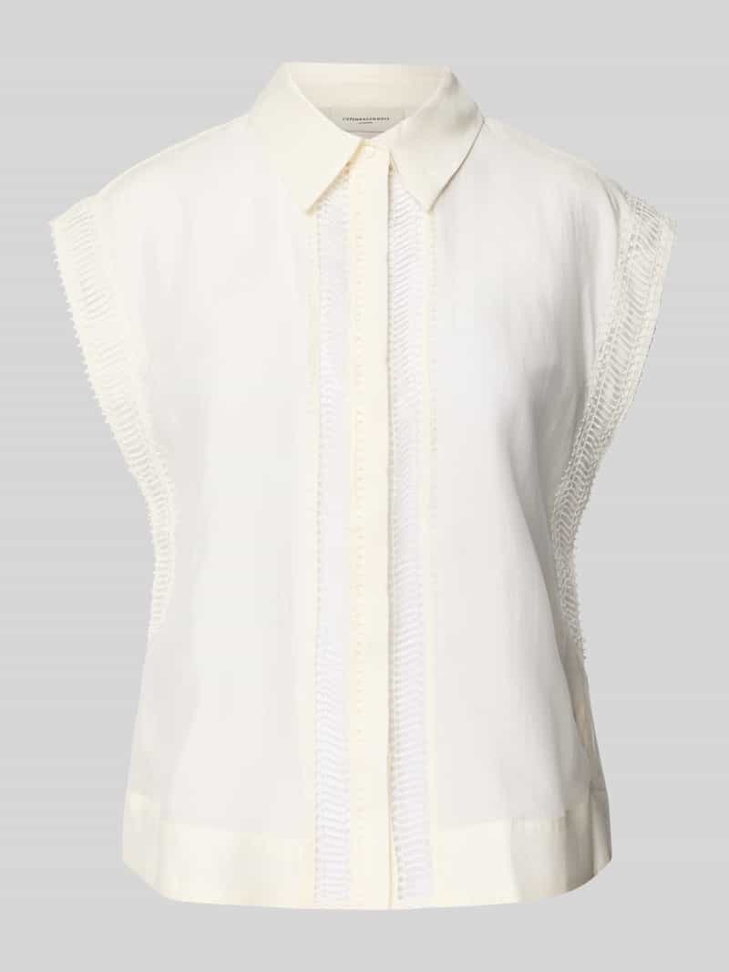 Copenhagen Muse Blouse met kapmouwen en blinde knoopsluiting model 'MOLLY'