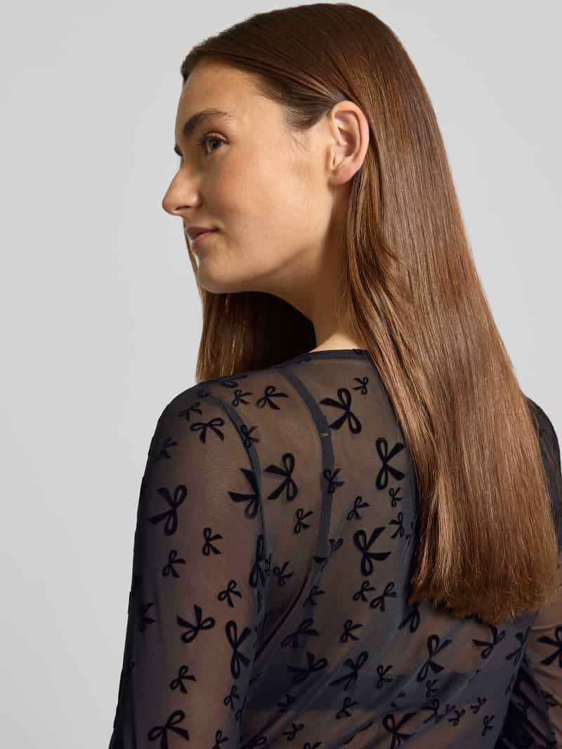 FREE QUENT Shirt met lange mouwen en ronde hals model 'ISKA'