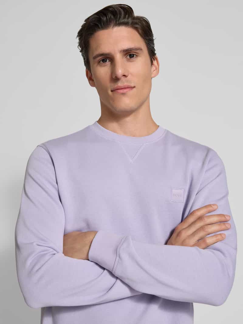 Boss Orange Sweatshirt met logodetail model 'Westart'