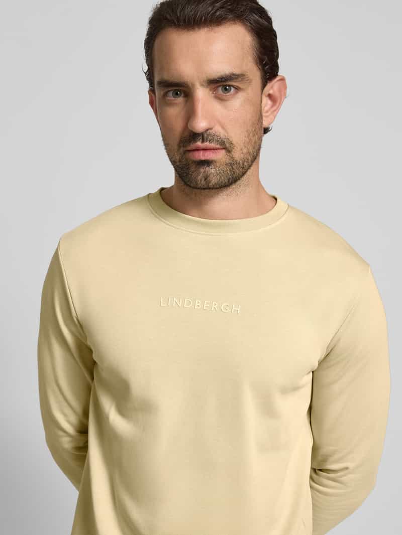 lindbergh Sweatshirt met ronde hals en logoprint