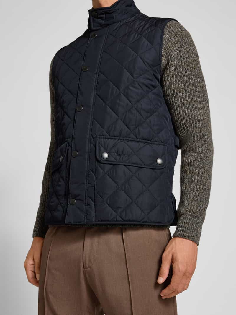 Barbour Regular fit bodywarmer met drukknopen model 'LOWERDALE GILET'