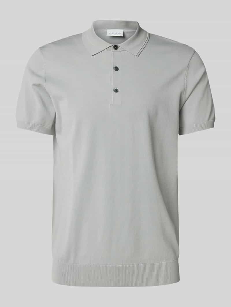 Profuomo Regular fit poloshirt met elastische boorden