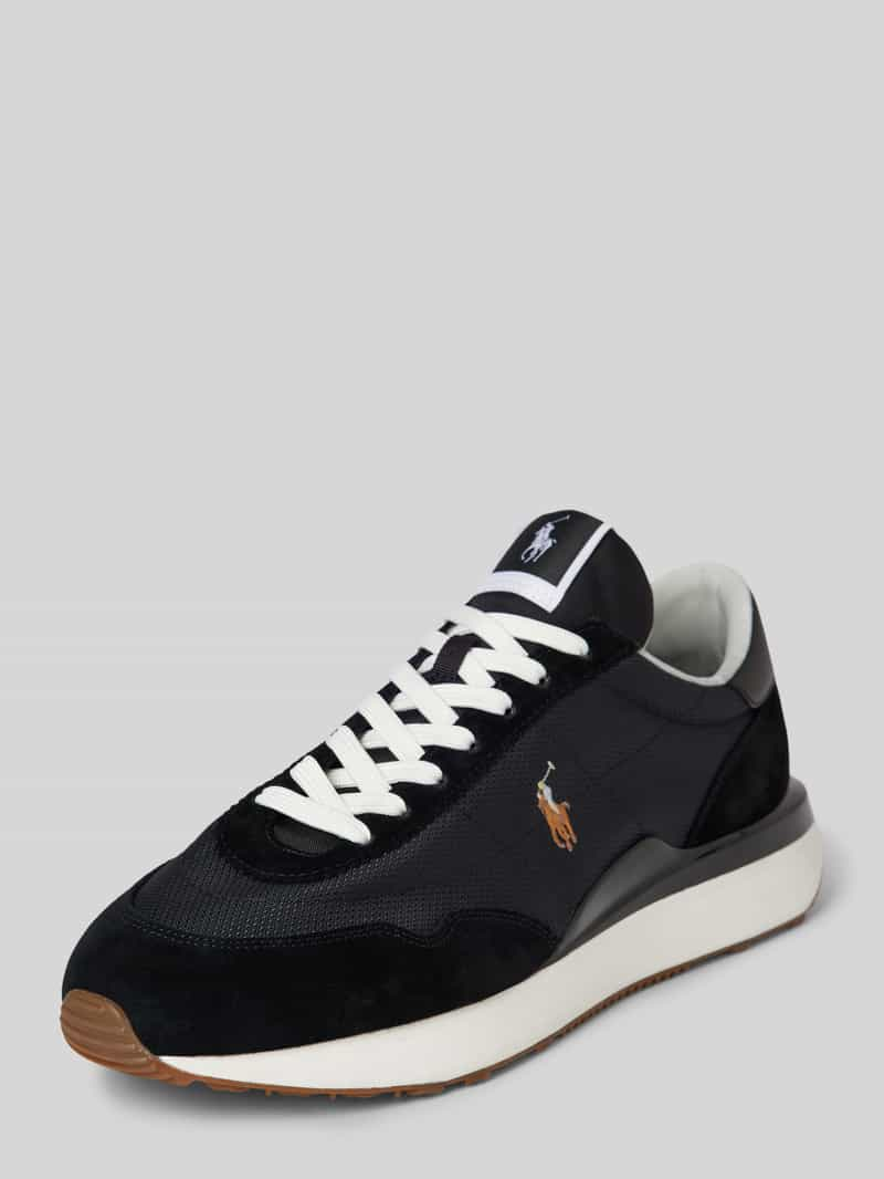 Polo Ralph Lauren Leren sneakers met logostitching, model 'TRAIN'