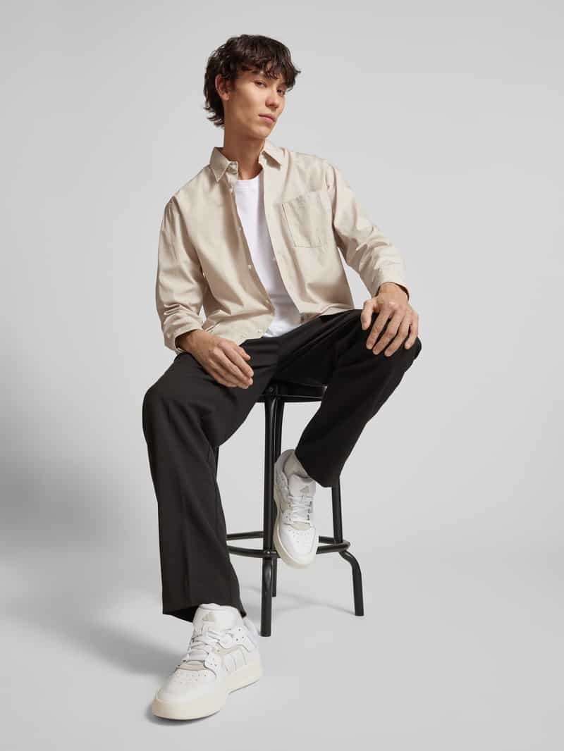 jack & jones Baggy fit pantalon met bandplooien model 'Julian'