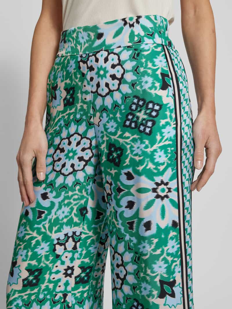 comma Straight leg stoffen broek met elastische band