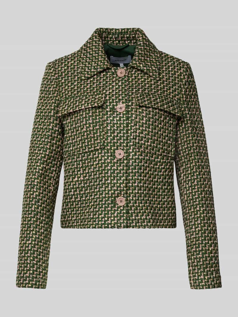 MORE & MORE Regular fit jack met platte kraag