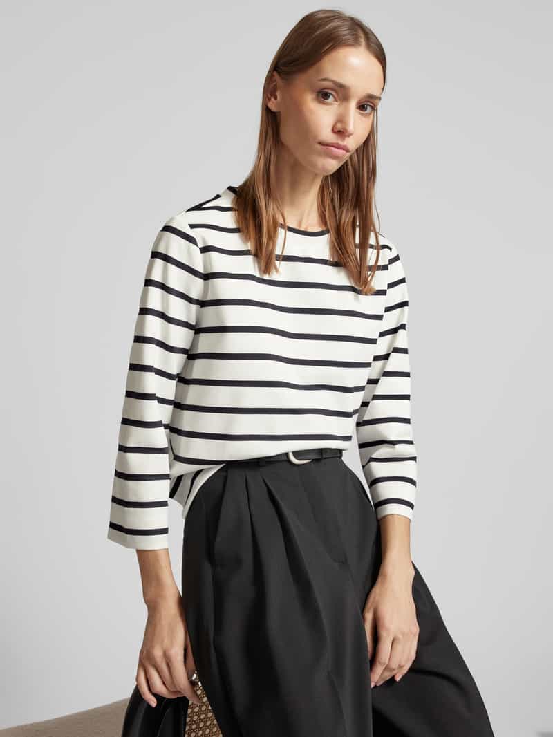 comma Sweatshirt met viscose en 3 4-mouwen