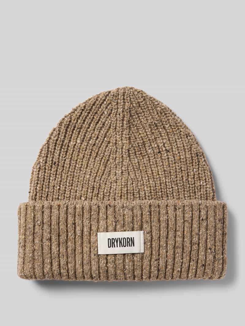 drykorn Beanie van wolmix met labelpatch
