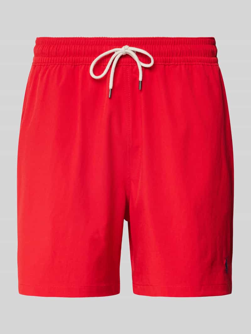 Regular fit zwembroek met logostitching, model ‘TRAVELER’