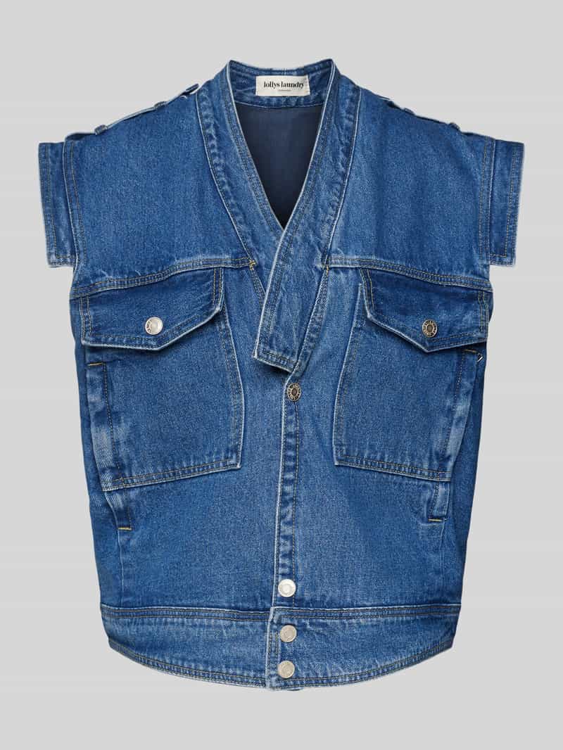LOLLYS LAUNDRY Jeansgilet met borstzakken
