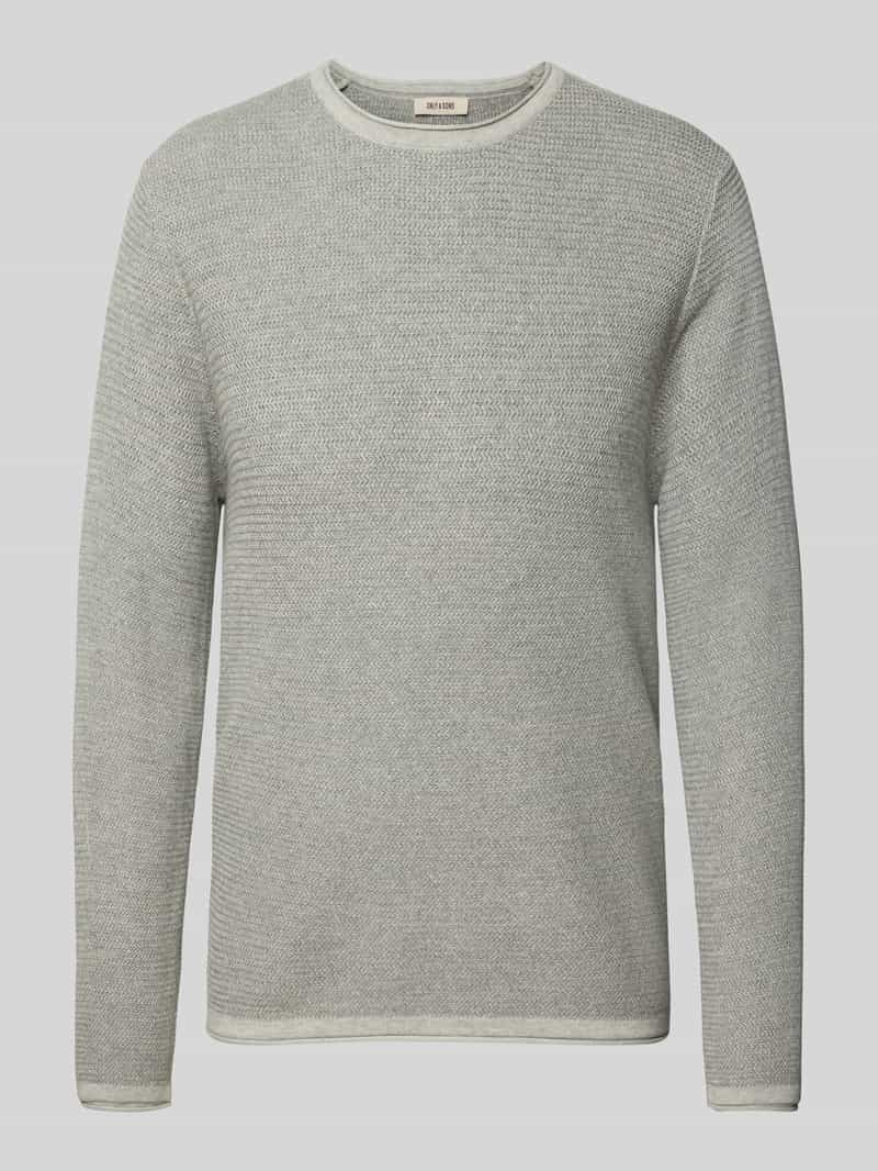 Only & Sons Regular fit gebreide pullover van puur katoen model 'ERIC'