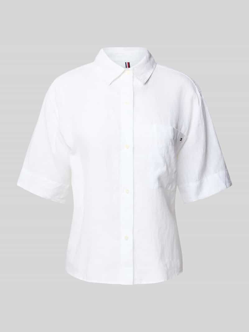 Tommy Hilfiger Relaxed fit overhemdblouse van puur linnen