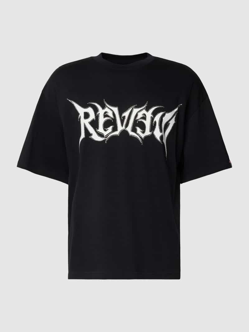 REVIEW Oversized T-shirt met TECHNO-labelprint