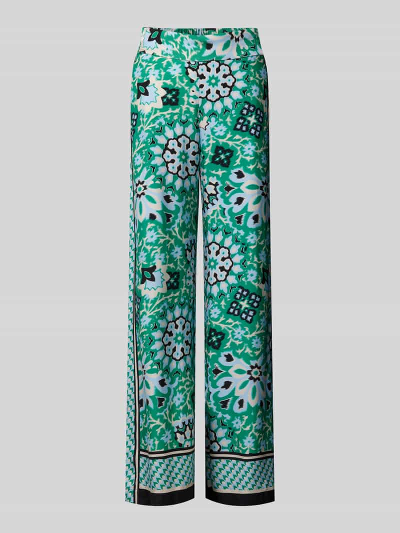 comma Straight leg stoffen broek met elastische band