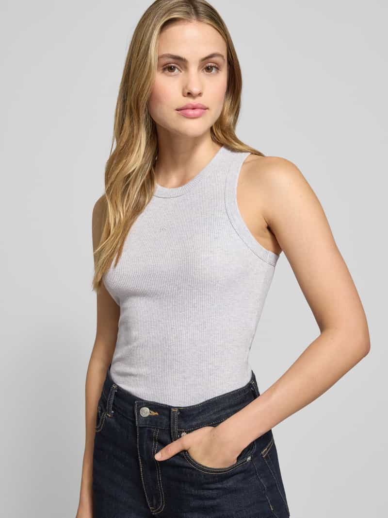 Scotch & Soda Tanktop in riblook met ronde hals