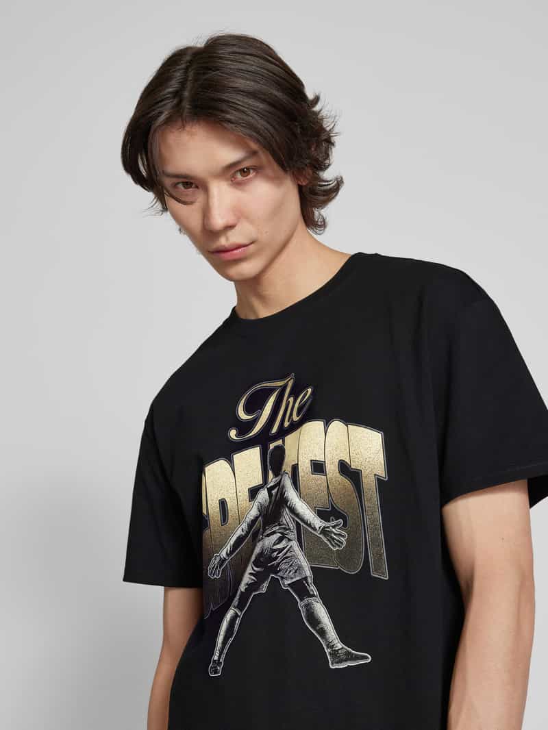 mister tee T-shirt met motief- en statementprint model 'Greatest'