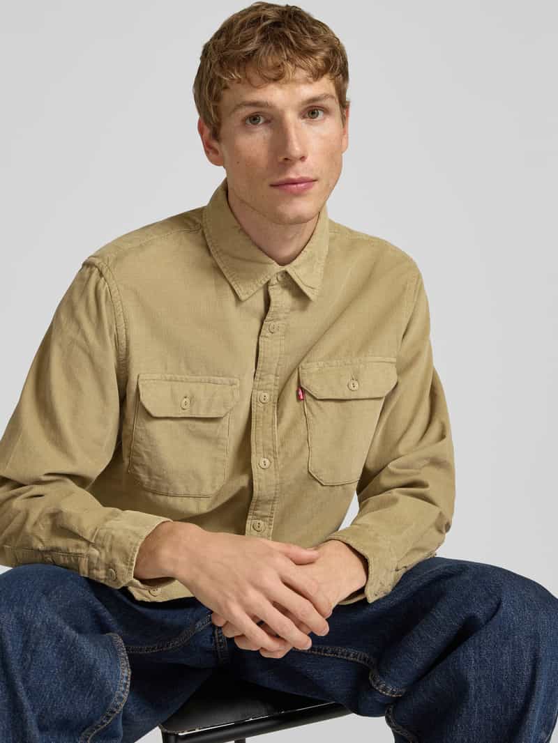 Levi's Relaxed fit corduroy overhemd met borstzakken model 'TRUE CHINO'