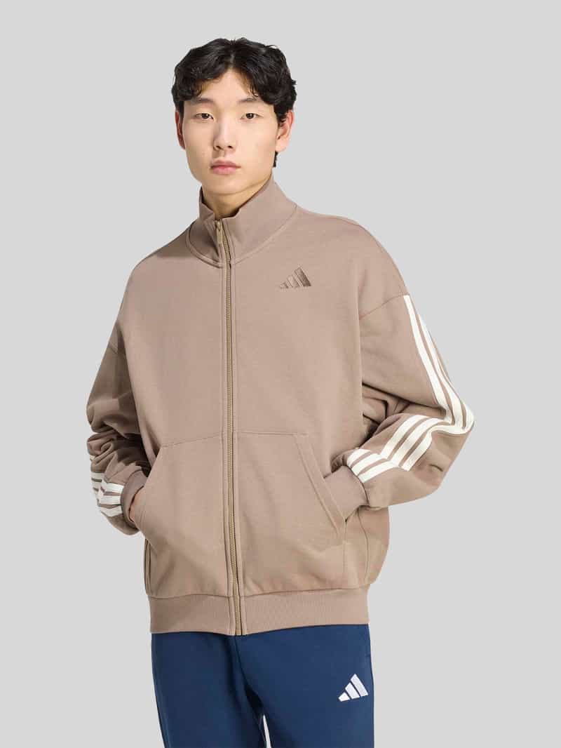 adidas Sportswear Regular fit trainingsjack van katoen met 3-streepdesign
