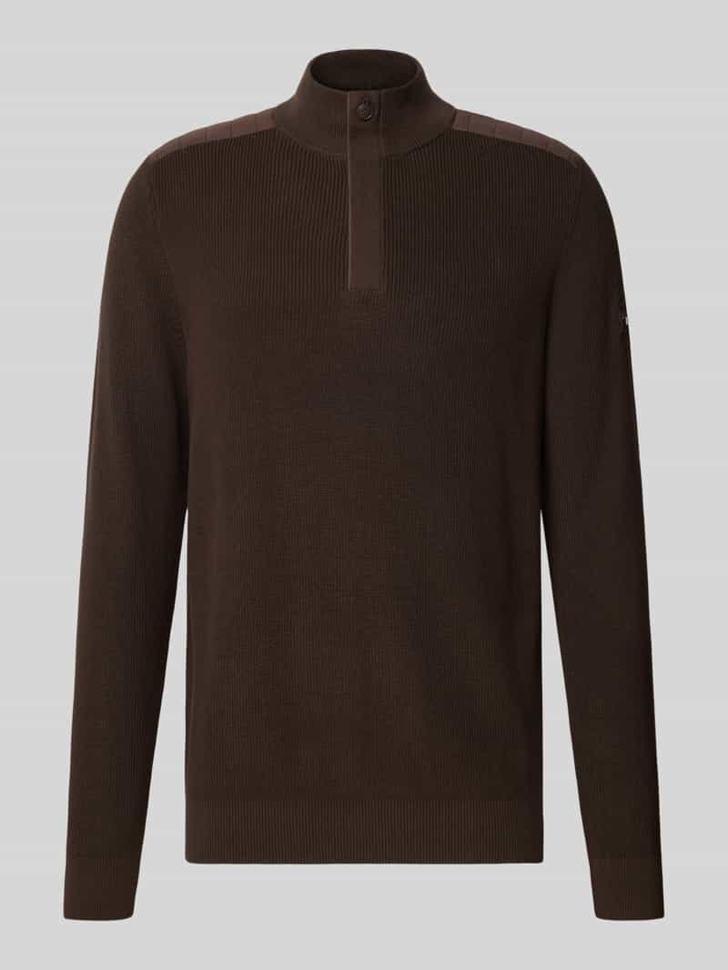 Bugatti Gebreide pullover met schoudervullingen