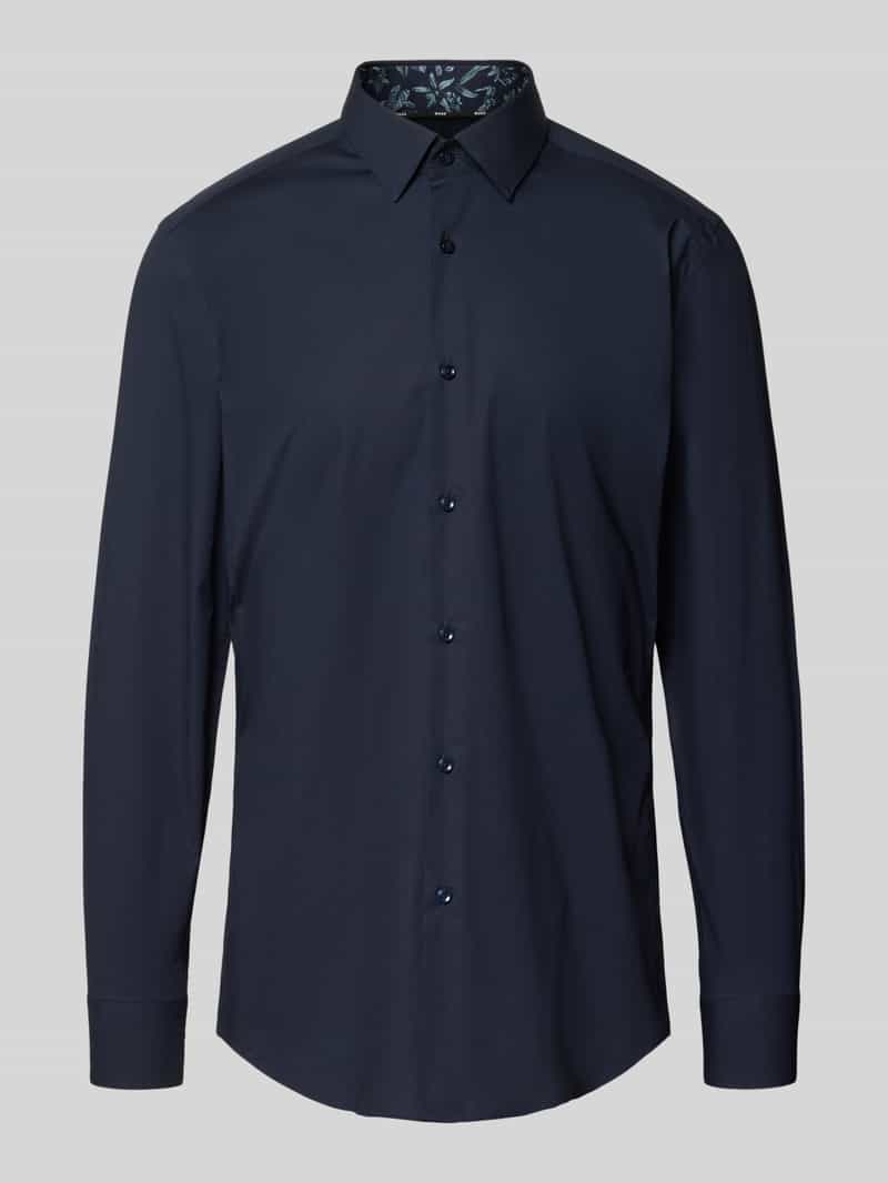 Boss Slim fit zakelijk overhemd van katoenmix model 'HANK'