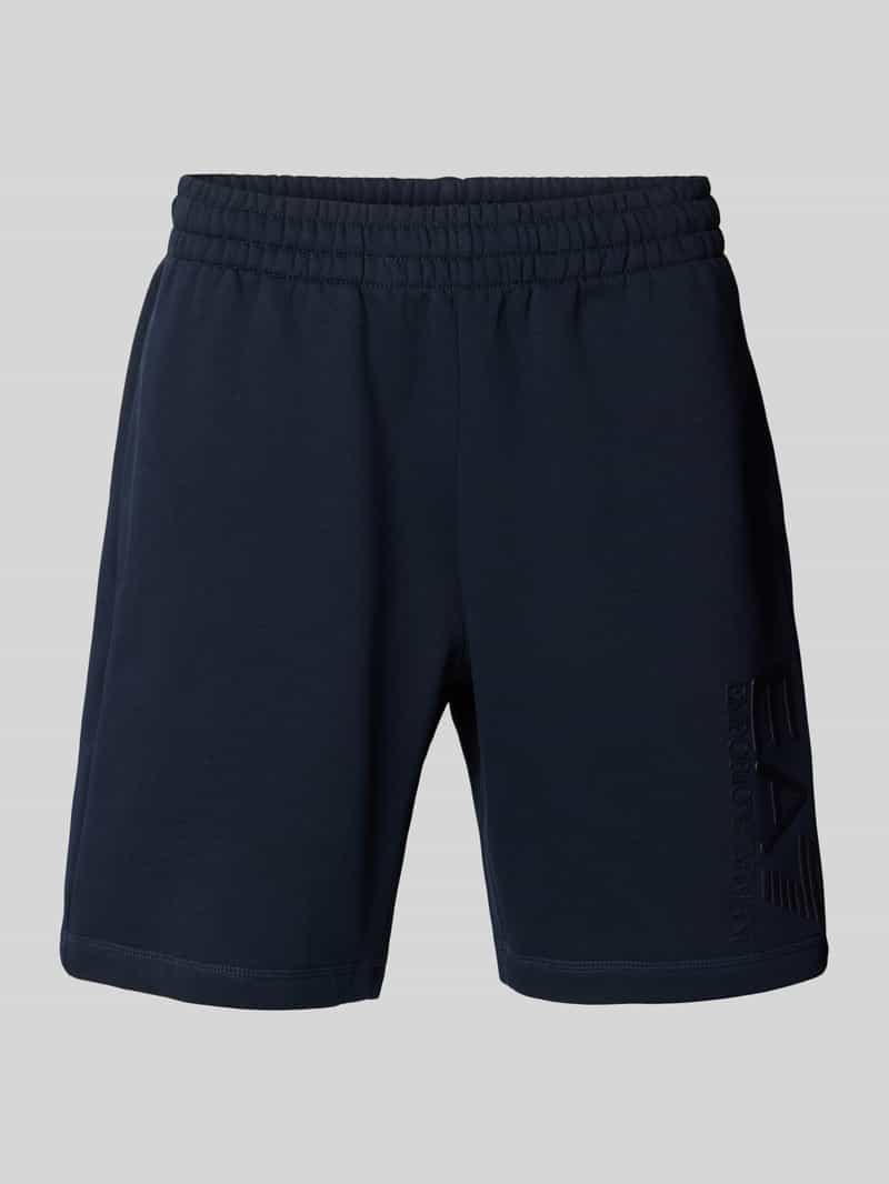 EA7 Emporio Armani Sweatshorts met elastische band model 'TRAIN'