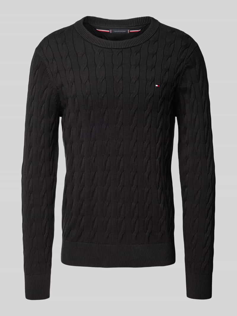 Tommy Hilfiger Regular fit gebreide pullover van zuiver katoen