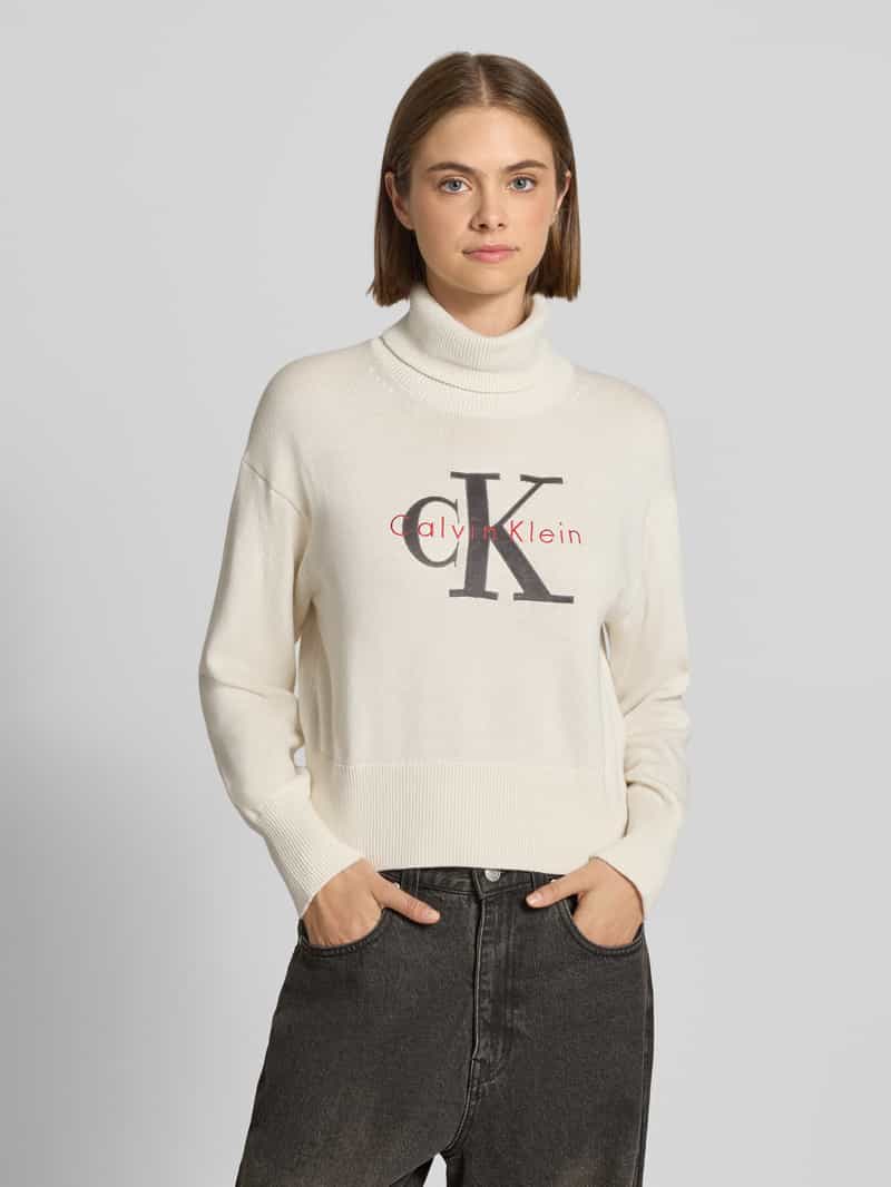 Calvin Klein regular fit pullover van puur katoen wit, foto 3
