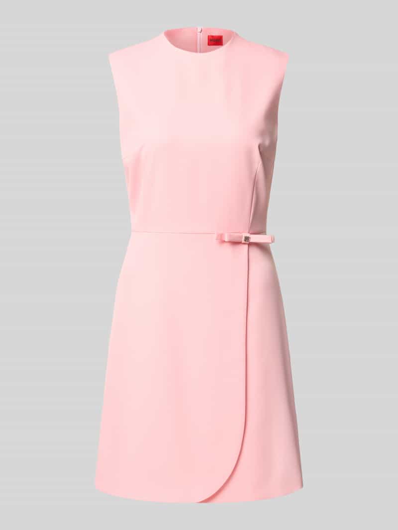 HUGO Knielange jurk met strikdetail model 'Kanine'