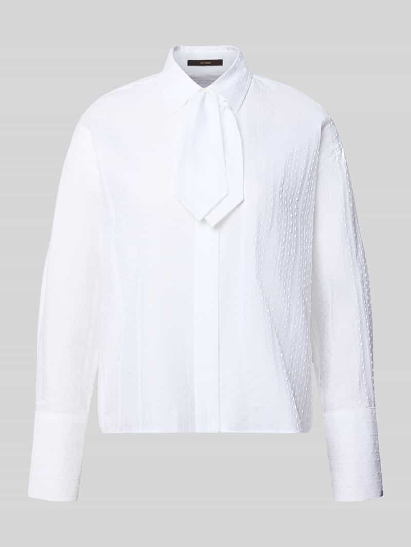 Windsor. Strikblouse in all-over look met overhemdkraag