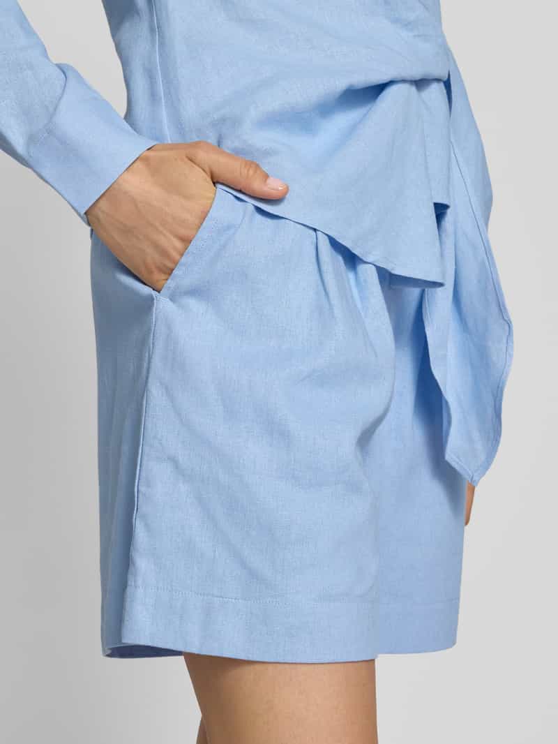 GUIDO MARIA KRETSCHMER WOMAN Flared linnen korte broek met bandplooien model 'SAMIRA'