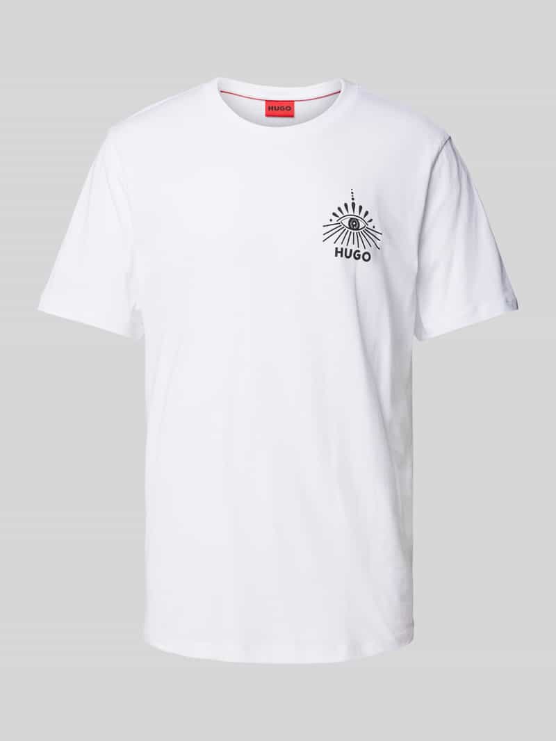 HUGO T-shirt met labelprint model 'Dedico'