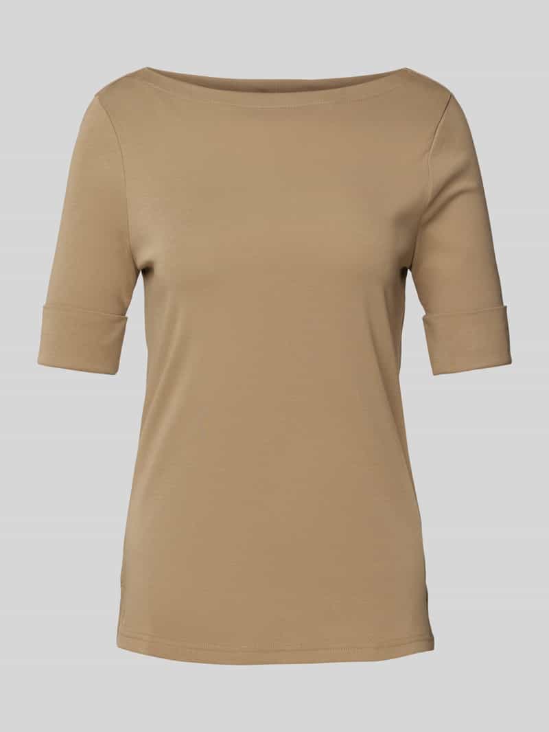 Lauren Ralph Lauren T-shirt met geribde boothals model 'JUDY'