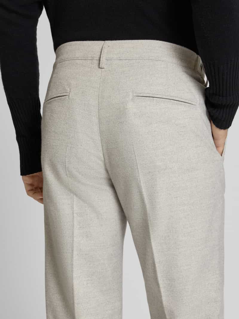 Profuomo Relaxed fit broek met persplooien
