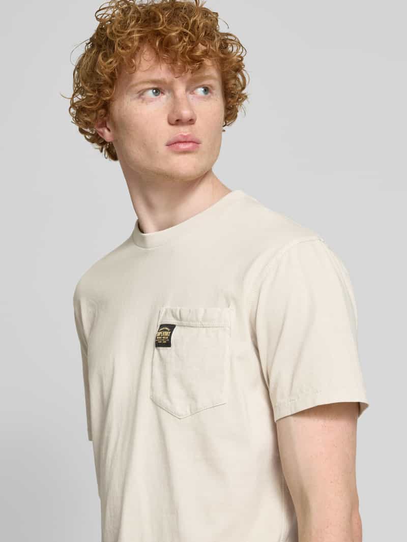 Superdry T-shirt met labeldetail