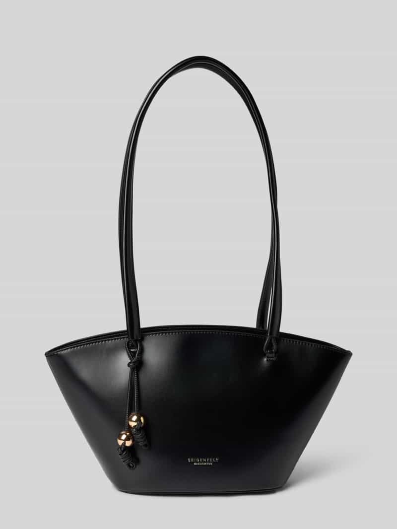 Seidenfelt Shopper in leerlook model 'Arvaja'