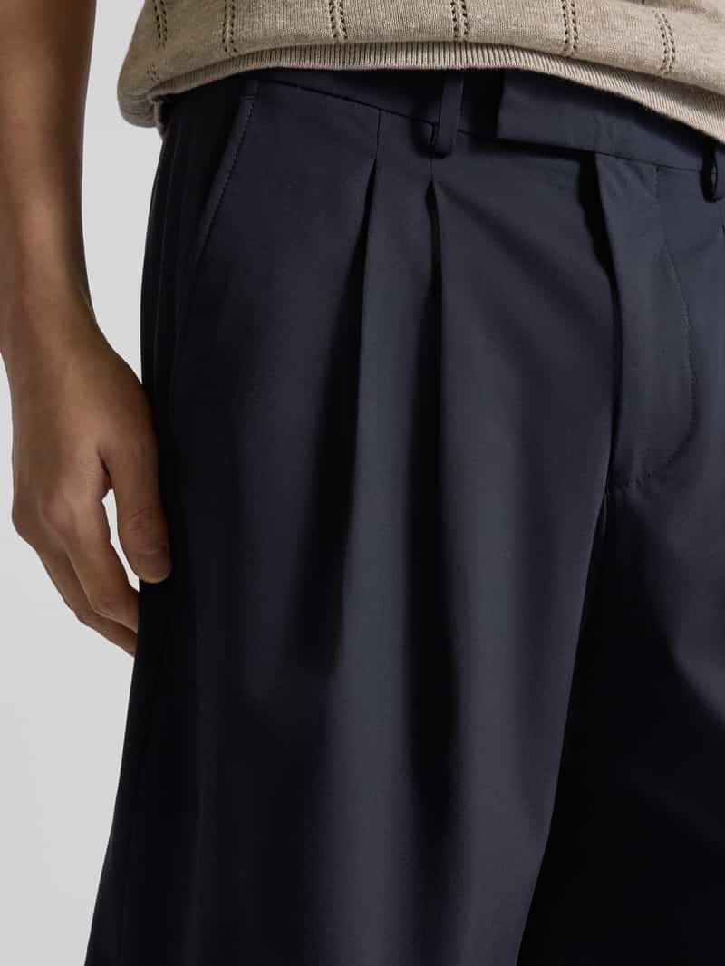 Selected Homme Relaxed fit korte broek met bandplooien model 'LIAM'