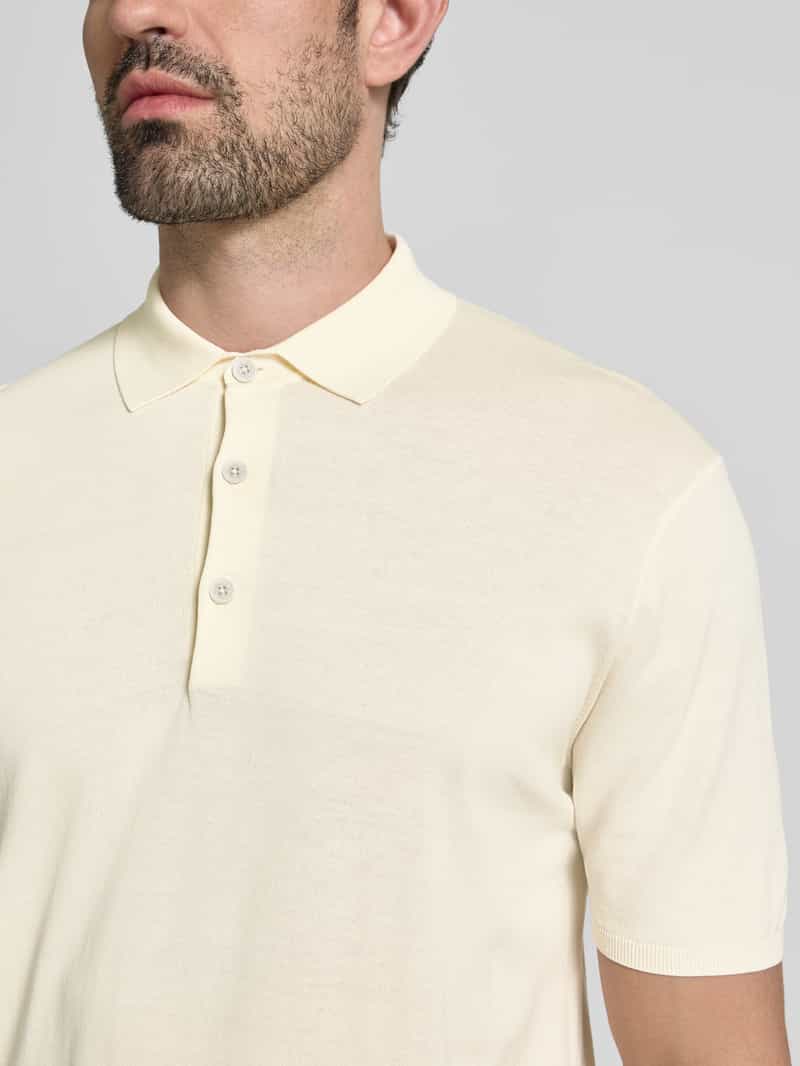 PEOPLE OF SHIBUYA Poloshirt met zijsplitten model 'NITO'