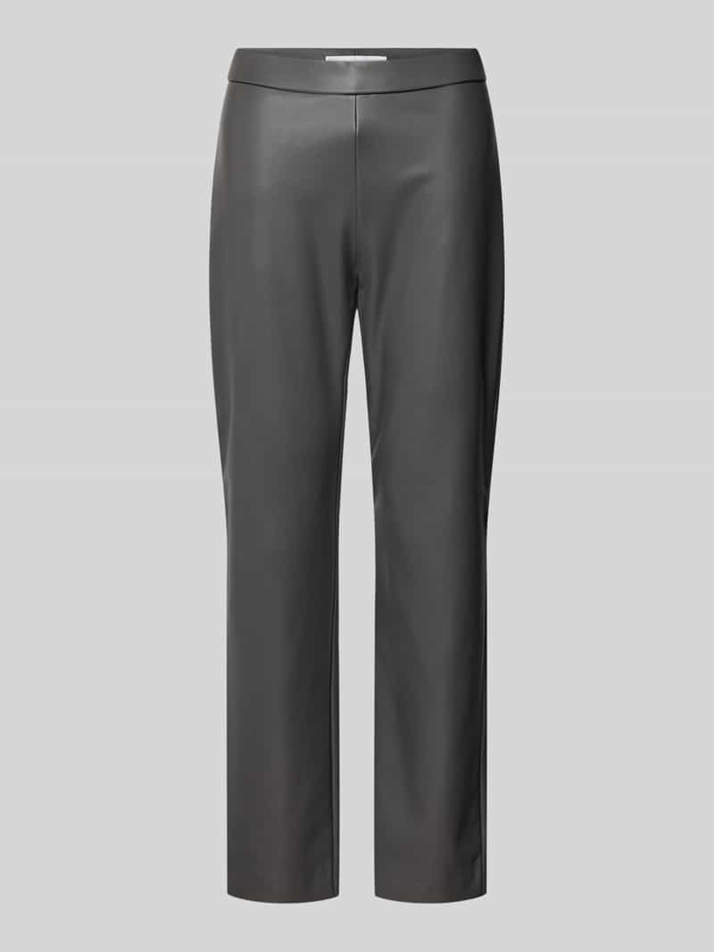 RAFFAELLO ROSSI Regular fit broek in leerlook in verkort model, model 'MACY'