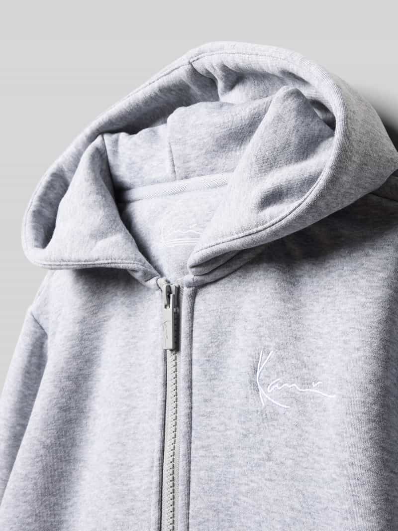Karl Kani Regular fit sweatjack van katoenmix met ritssluiting