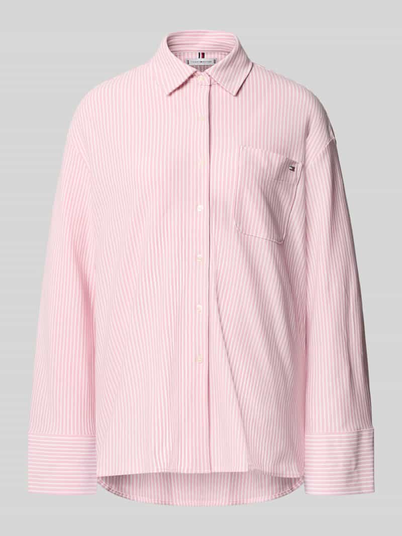 Oversized lange mouw blouse van katoenmix