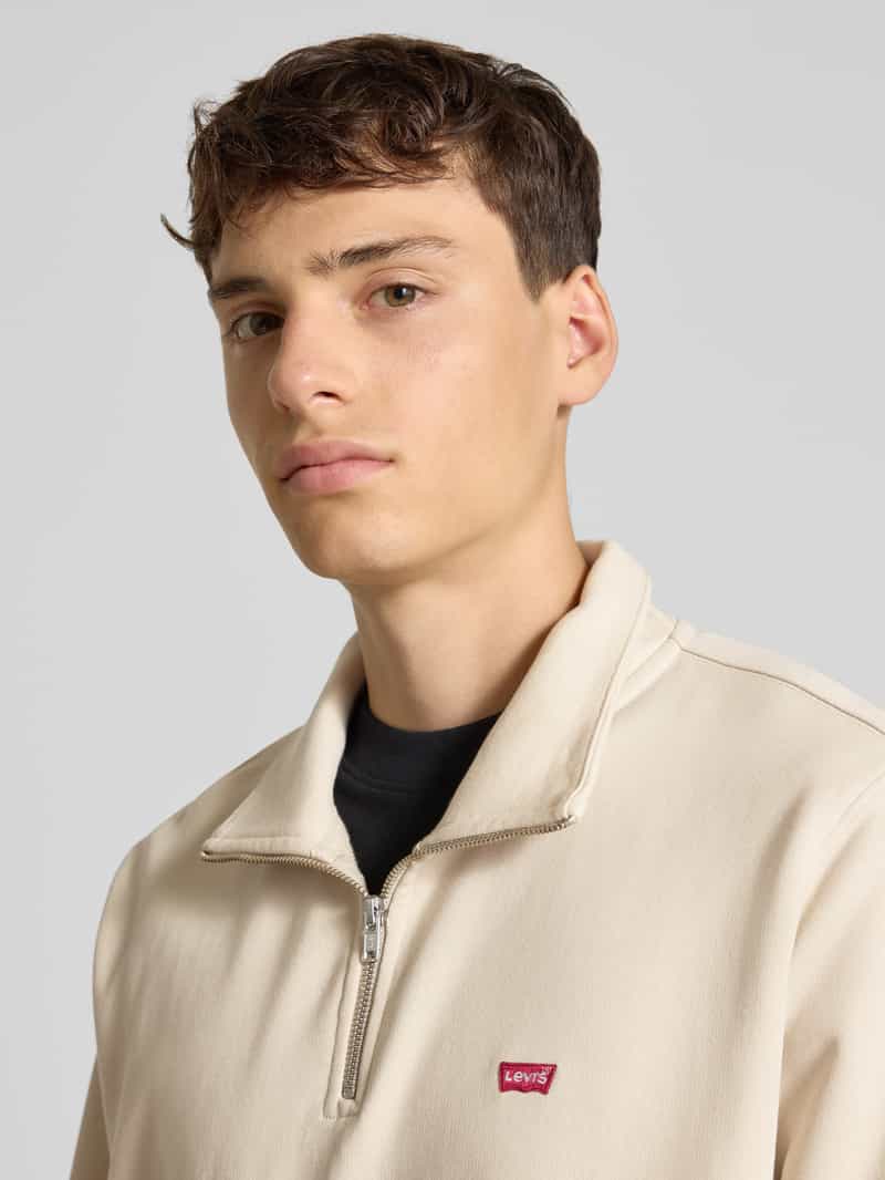 Levi's Sweatshirt met schipperskraag en logopatch