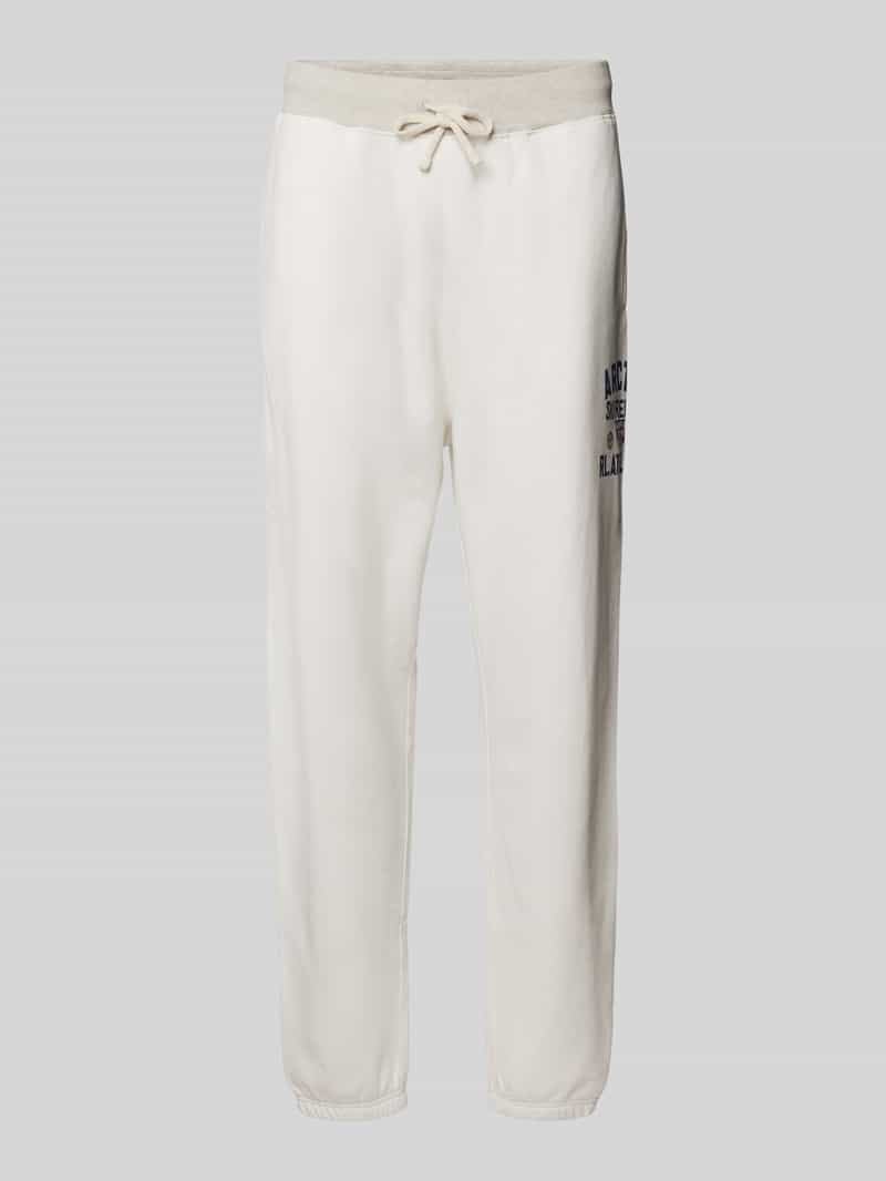 Regular fit sweatpants met elastische band, model 'ATHLETIC'