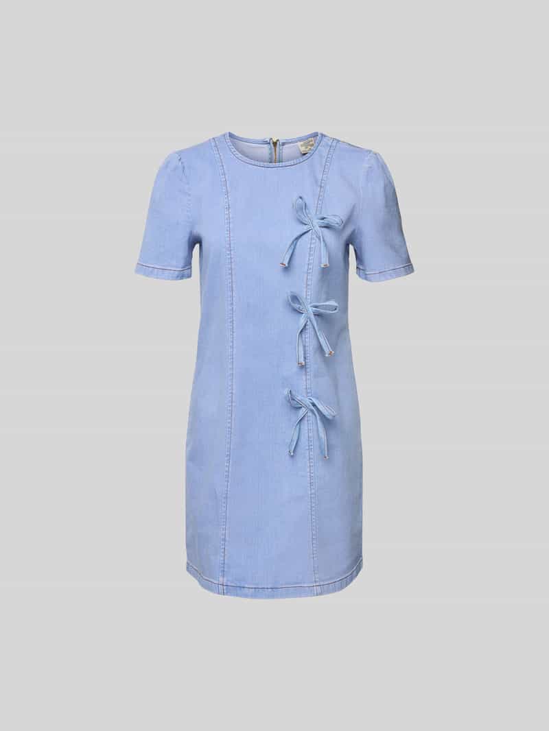 Mini-jurk met ronde hals