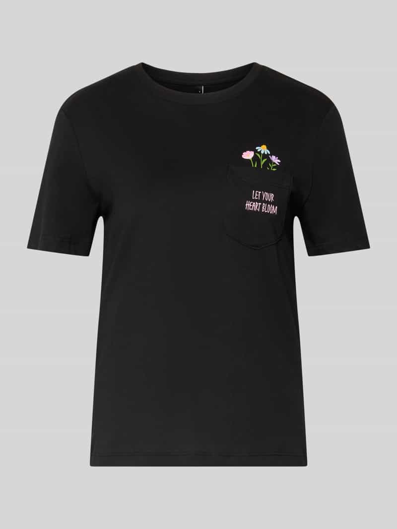 regular fit T-shirt van puur katoen model 'POLLY'