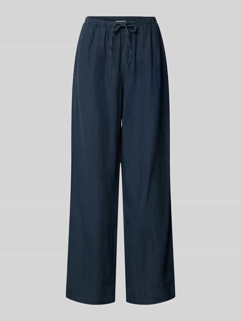 Marc O'Polo Loose fit linnen broek in joggingbroeklook